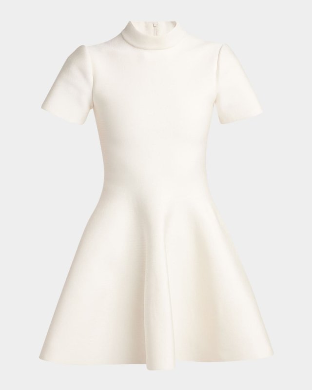 Fit-Flare Knit Mini Dress